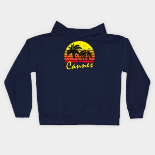 Cannes Retro Sunset Kids Hoodie